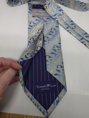 7 Fold Roberto Villini Couture Silk Tie